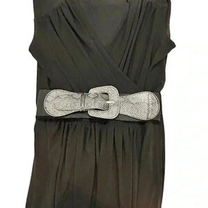 Bisou Bisou Black dress with belt size M